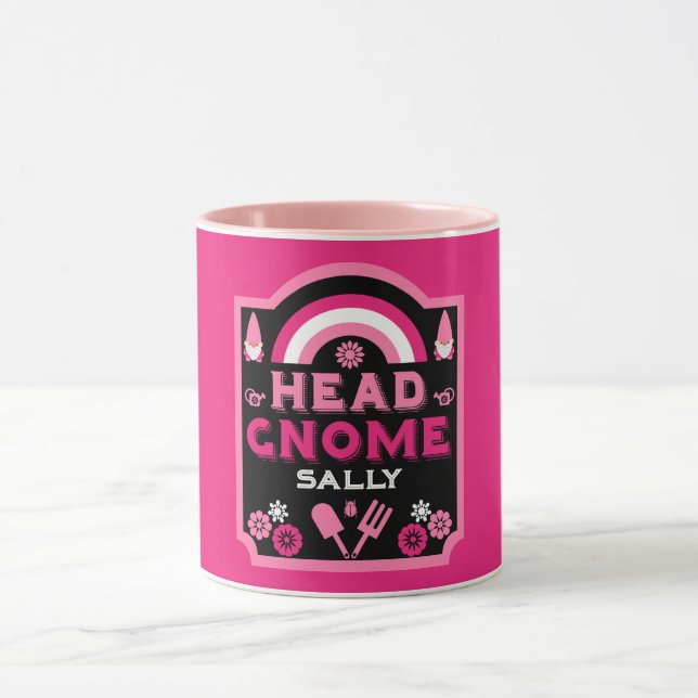 Head Garden Gnome Gardener Mug (Center)