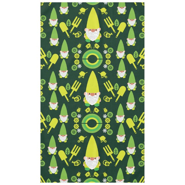Head Garden Gnome Gardener Tablecloth (Front)