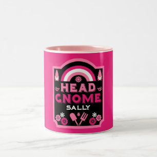 Head Garden Gnome Gardener Two-Tone Coffee Mug
