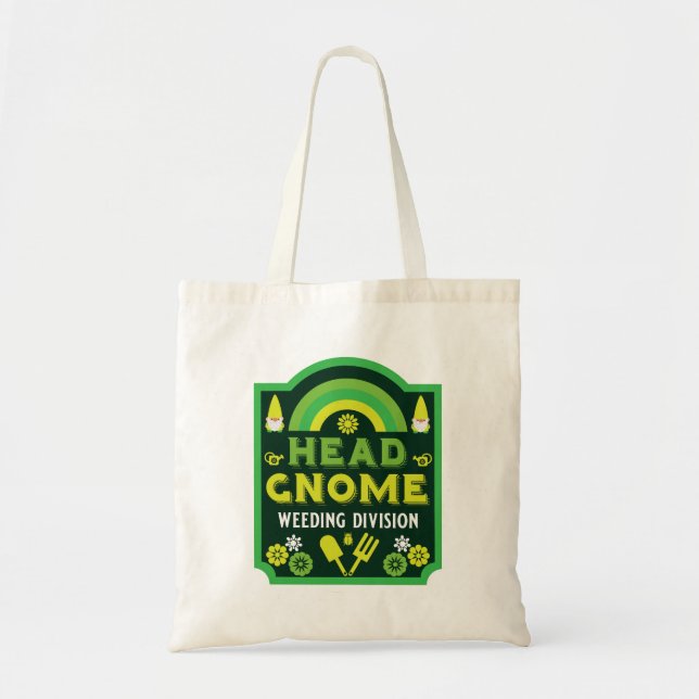 Head Garden Gnome Weeding Tote Bag (Front)