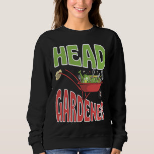 Head Gardener Cute Summer Wheelbarrow Vegetable Ga Sweatshirt