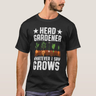 Head Gardener Garden Plants Allotment Gardening T-Shirt