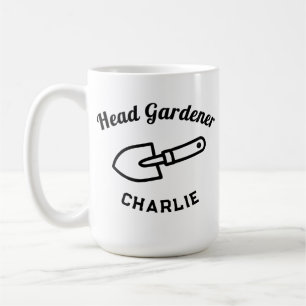 Head Gardener Humor Funny Garden Trowel Custom Coffee Mug