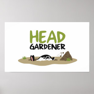 Head Gardener Illustration Poster