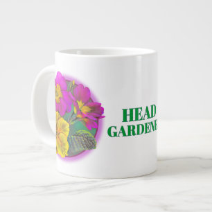 Head gardener primrose flowers jumbo mug