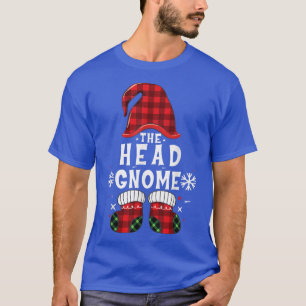 Head Gnome Buffalo Plaid Christmas Family matching T-Shirt