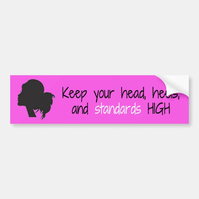Head Heels and Standards High Bumper Sticker (Front)