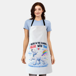 Head in the Clouds Cute Dog Design Apron