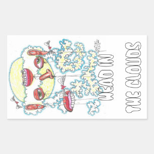 Head In The Clouds Rectangular Sticker