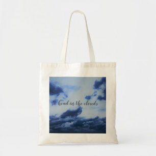 Head in the clouds shopping tote bag