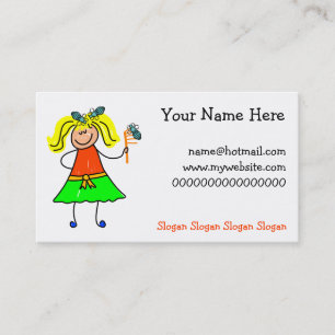 Head Lice Kid Business Card