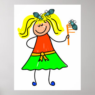 Head Lice Kid Poster