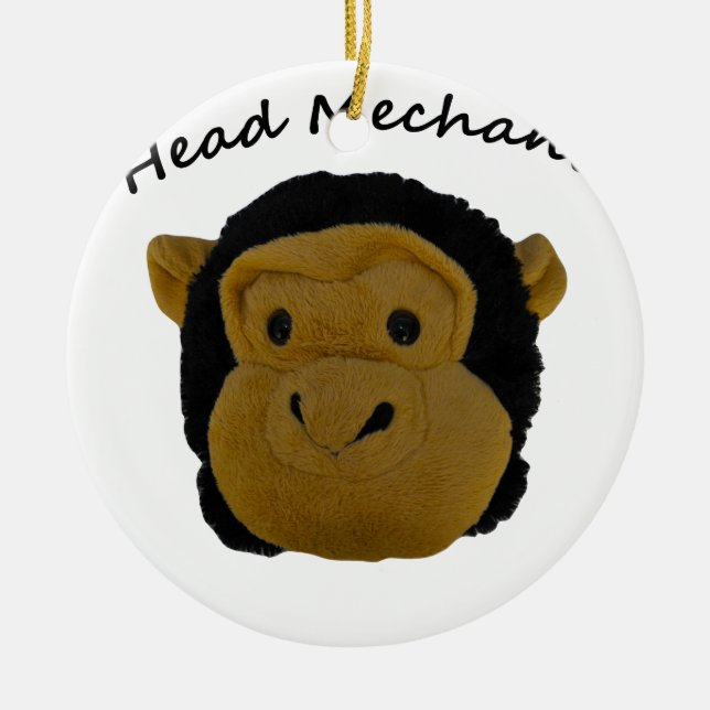 Head Mehanic Ceramic Tree Decoration (Front)