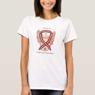 Head & Neck Cancer Awareness Ribbon Angel Shirts