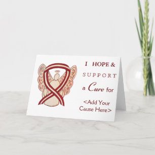 Head & Neck Cancer Awareness Ribbon Greeting Card