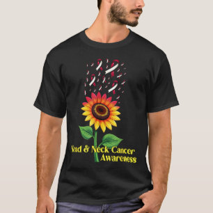Head Neck Cancer Awareness Sunflower T-Shirt