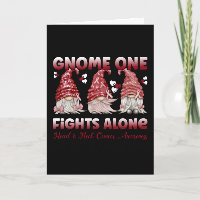 Head & Neck Cancer Burgundy Ribbon Card (Front)