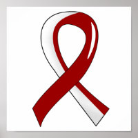 Head Neck Cancer Burgundy White Ribbon 3