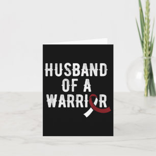 Head Neck Cancer Husband Burgundy Ribbon Awareness Card