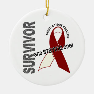 HEAD NECK CANCER Survivor 1 Ceramic Ornament