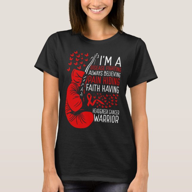 Head&Neck Cancer Warrior Awareness Ribbon Disease T-Shirt (Front)