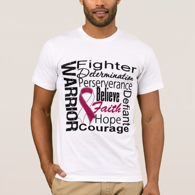 Head Neck Cancer Warrior Collage T-Shirt (Front)