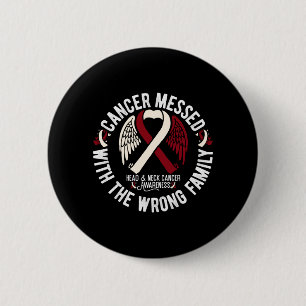 Head Neck Family Support Oral Head Neck Cancer 6 Cm Round Badge
