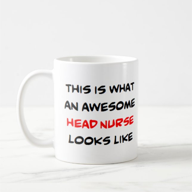 head nurse, awesome coffee mug (Left)