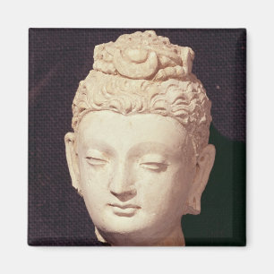 Head of a Buddha, Greco-Buddhist style Magnet