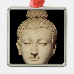Head of a Buddha, Greco-Buddhist style Metal Ornament
