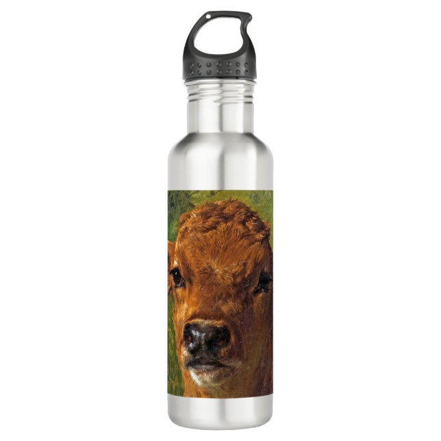 Head of a Calf (by Rosa Bonheur) 710 Ml Water Bottle (Front)