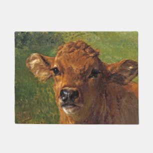 Head of a Calf (by Rosa Bonheur) Doormat