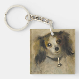 Head of a Dog, 1870 (oil on canvas) Key Ring