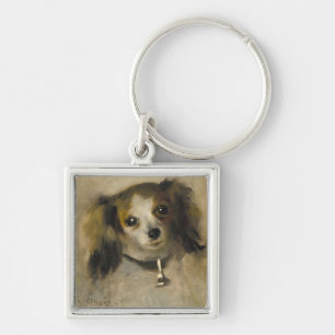 Head of a Dog, 1870 (oil on canvas) Key Ring