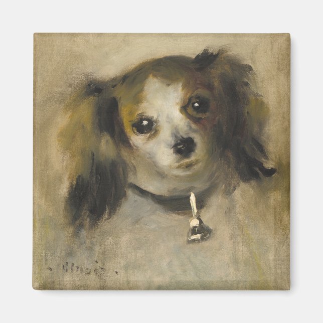 Head of a Dog, 1870 (oil on canvas) Magnet (Front)