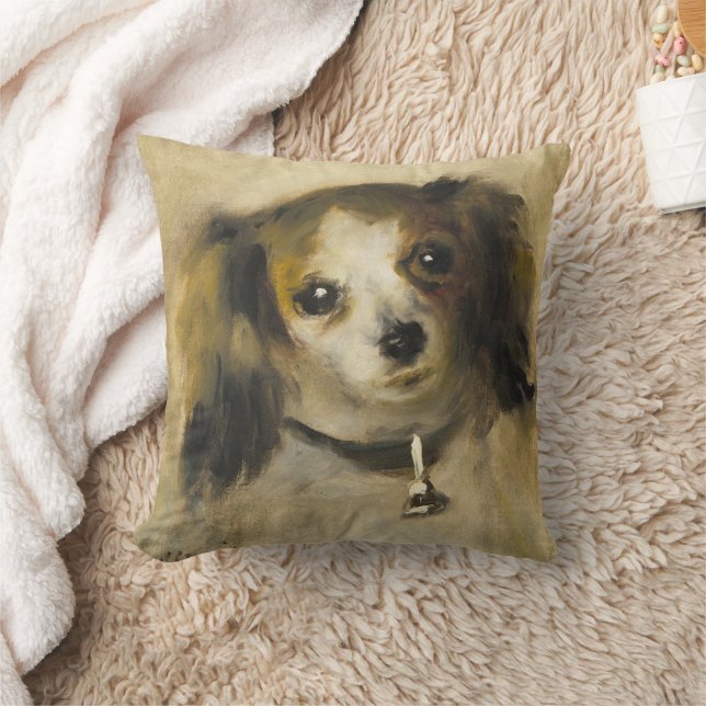 Head of a dog, Auguste Renoir Art Cushion (Blanket)