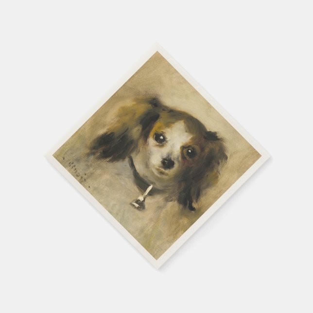Head of a dog, Auguste Renoir Art Napkin (Corner)