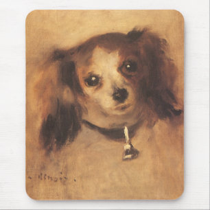 Head of a Dog by Pierre Renoir, Vintage Fine Art Mouse Pad