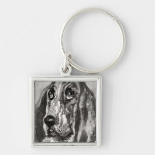 Head of a Dog Running, 1880 Key Ring