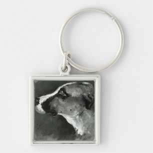 Head of a Dog with Short Ears, 1879 Key Ring