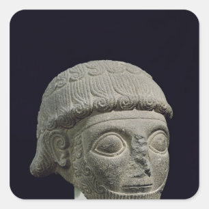 Head of a god, from Barak in Turkey Square Sticker