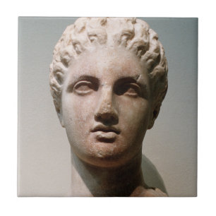 Head of a goddess, 4th century B.C. Ceramic Tile