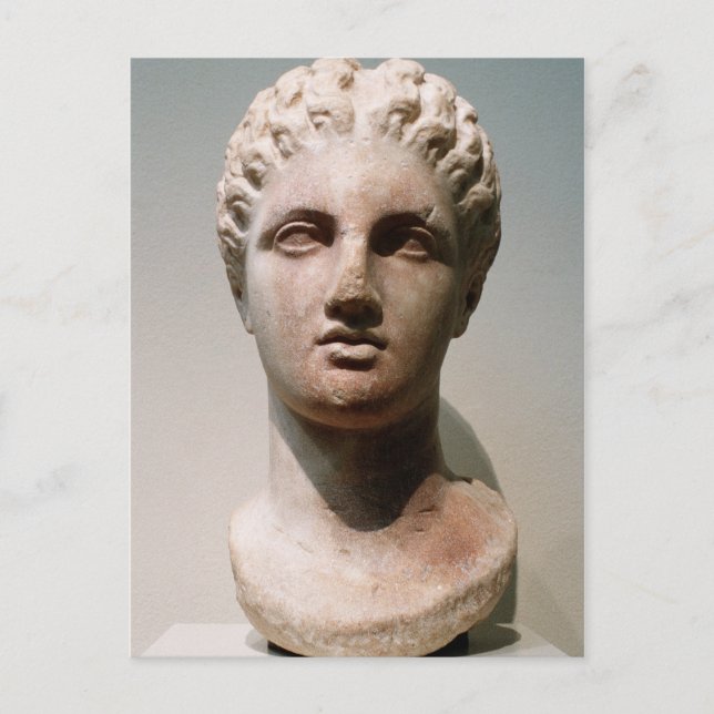 Head of a goddess, 4th century B.C. Postcard (Front)