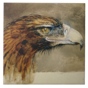 Head of a Golden Eagle (by John Ruskin) Ceramic Tile
