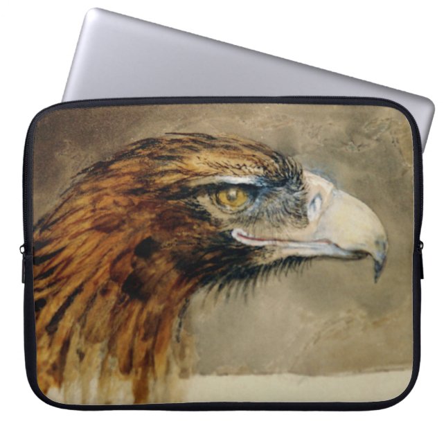Head of a Golden Eagle (by John Ruskin) Laptop Sleeve (Front)
