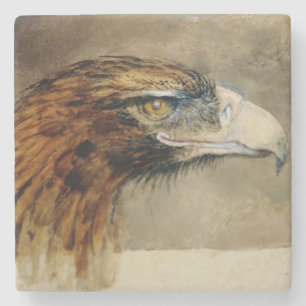 Head of a Golden Eagle (by John Ruskin) Stone Coaster