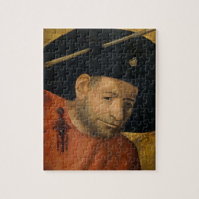 Head of a Halberdier by Hieronymus Bosch Jigsaw Puzzle (Vertical)