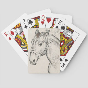 Head of a Horse (by Alfred Dehodencq) Playing Cards