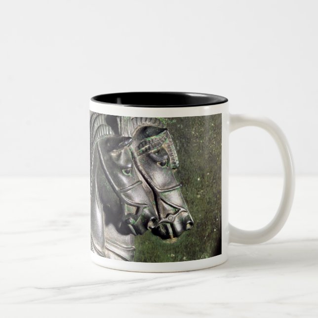 Head of a horse from a quadriga Two-Tone coffee mug (Right)