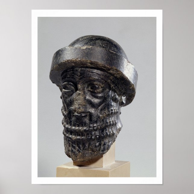 Head of a king, possibly Hammurabi, king of Babylo Poster (Front)
